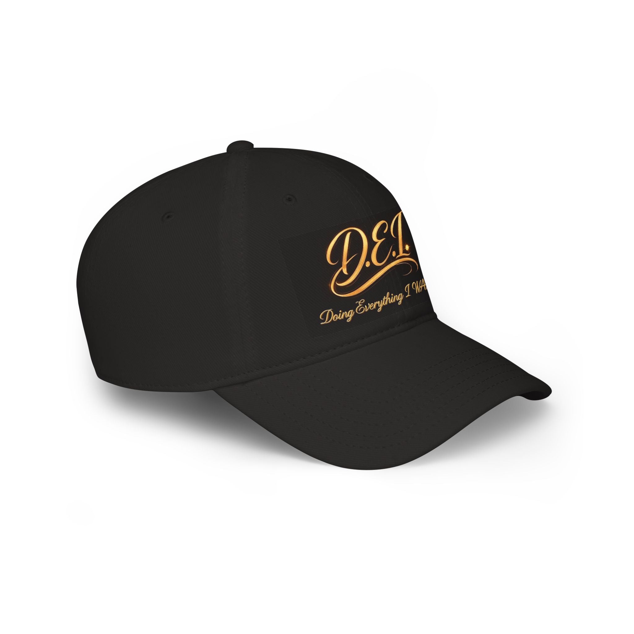 D.E.I. Gold Script "Doing Everything I WANT" Women's Low Profile Baseball Cap